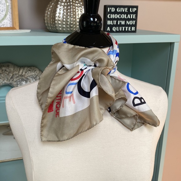 Moschino Boutique Silk Signature Scarf - Picture 8 of 8
